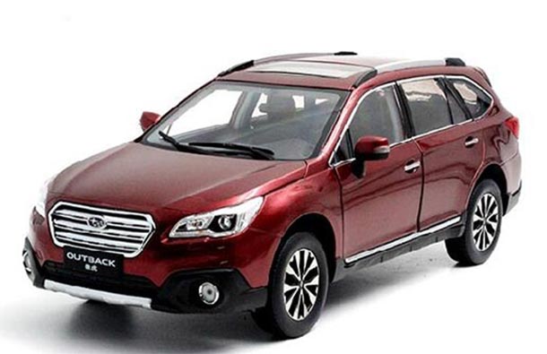 1/18 Subaru Outback Diecast Model in Wine Red